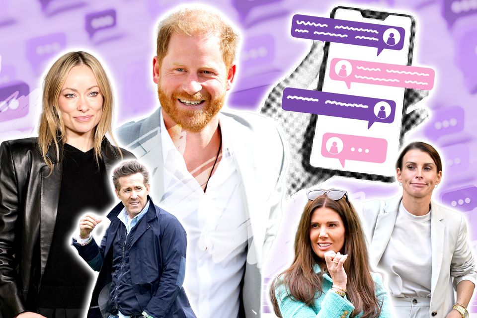 From left: Olivia Wilde, Ryan Reynolds, Prince Harry, Rebekah Vardy and Coleen Rooney all had private text messages revealed
